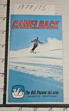 1974/75 CAMELBACK SKI AREA PA 24P INFO BOOKLET W/ TRAIL MAP INSIDE. MINT 