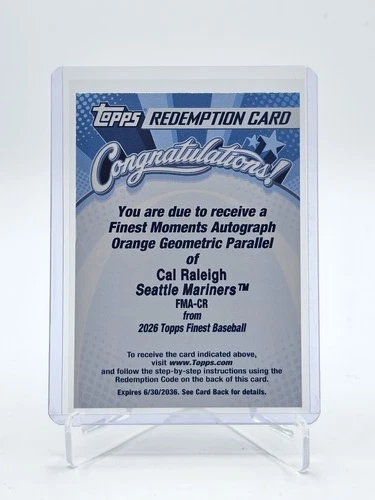 2026 Topps Finest Cal Raleigh Orange Geometric (RAW)