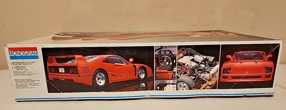 Monogram Ferrari F40 Kit # 2804 Open Box See All Pictures 1:12 - Image 4 of 4