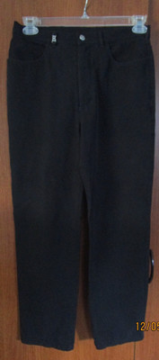 Bogner Black Denim Jeans Sz M 10 Cotton Elastane Waist 29 Inseam 29 Rise 12 in