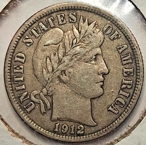 1912-D Barber Dime - Full "LIBERTY"