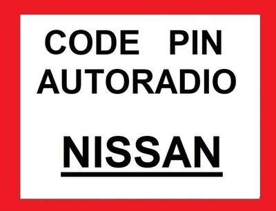 PIN-Code Für Autoradio Nissan QASHQAI JUKE X TRAIL