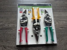 Pittsburg 3PC Aviation Tin Snip Set: Left, Straight & Right Cut Snips 10"