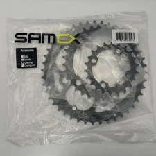 Samox 304ASS Chainring Set 44/32/22t 104/64 BCD Aluminum Outer Ring Steel Mid/In