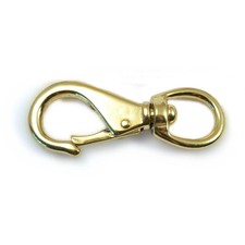 2-3/4" Brass Swivel Eye Spring Snap Hooks 10 pcs. 