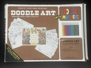 1977 Doodle Art Calendar Kit Teresa Leishman PSS Price Stern Sloan MIB 9 Months