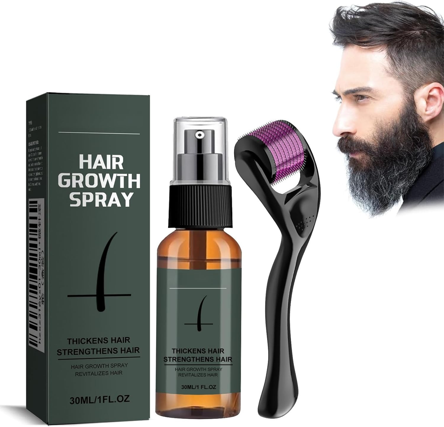 Huile Barbe 30ml Rituel Matin Kit Spray Hydratant Soin Homme