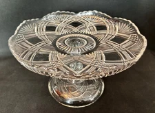 EAPG Antique Pattern TACOMA CAKE STAND Salver Greensburg/National Glass 1895