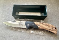 Taschenmesser Jagdmesser Frankonia mit Schwarzwild Motiv und Holzgriff