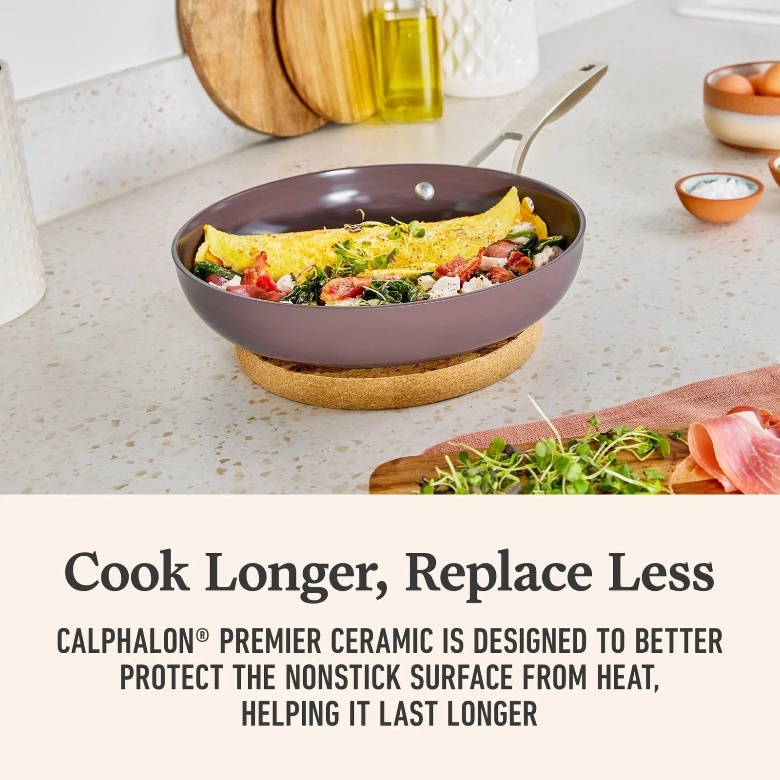 Calphalon Premier Ceramic Nonstick 10 inch Frying Pan - NEW