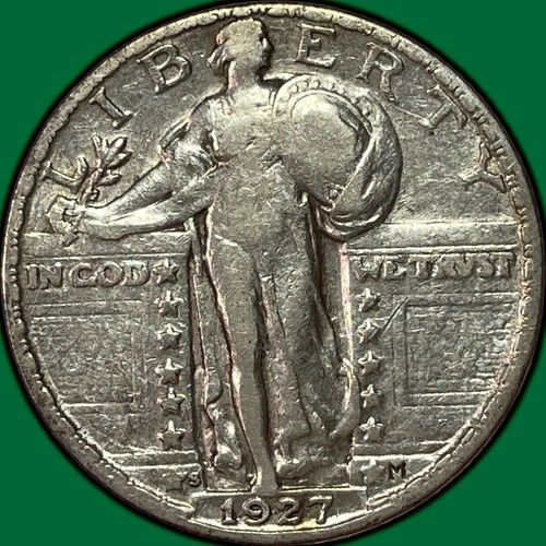 1927-S Standing Liberty Quarter Choice Very Fine VF+ Coin #33981
