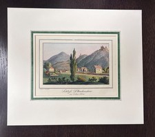 Genuine Lithograph F.j. Kaiser 1825 Plankenstein Castle In Cillier Circle Genuine Lithograph F.j. Kaiser 1825 Plankenstein Castle In Cillier Circle