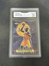 2000-01 Finest Title Quest #TQ7 Shaquille O'Neal GMA 10 Los Angeles Lakers HOF