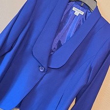 Vintage Pendleton Purple One Button Women's Size 12 Wool Blazer Jacket Pockets
