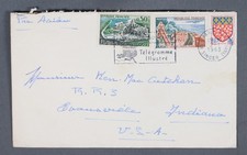 MayfairStamps France 1963 Paris to Evansville IN Air Mail Cover aaw_86295