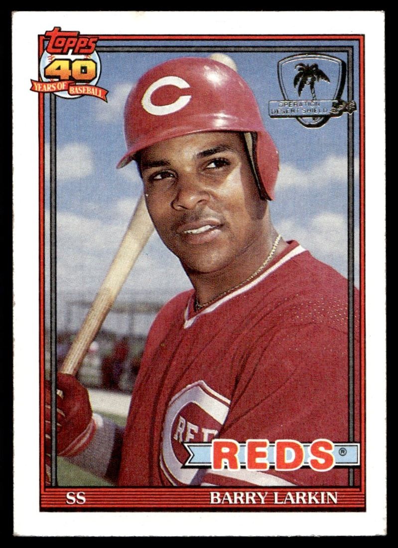 1991 TOPPS DESERT SHIELD BARRY LARKIN #730
