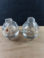 2 Nachtmann Bleikristall Marmeladen Töpfchen mit Löffel Dekor Kirschen+ Erdbeere