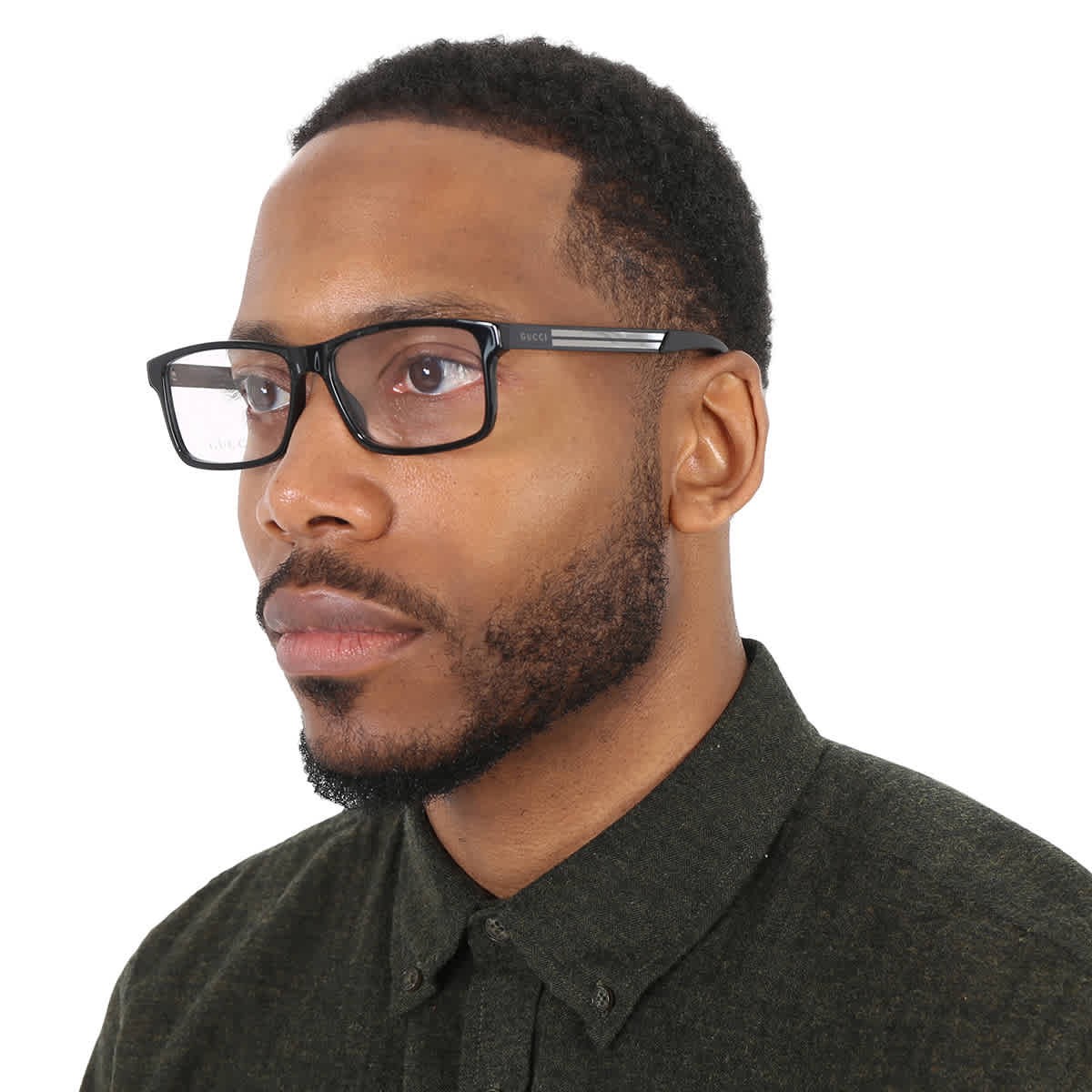 Gucci Demo Rectangular Men's Eyeglasses GG0692O 004 57 GG0692O 004 57