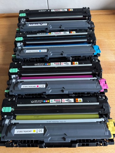 Toner Brother Drucker TN 241, 4 Kartuschen C,M,Y,K, komplett mit Trommel