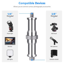 1/4 To 3/8 Inch Metal Male Convertor Threaded Screw Adapter Spigot Stud,For Stud