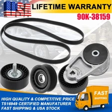Drive Serpentine Belt Tensioner Idler Pulley Kit For Chrysler Dodge RAM Jeep 3.6