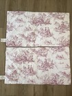 CABBAGES & ROSES London Red Toile King Size Pillow Shams Granny Core Cottage EXC