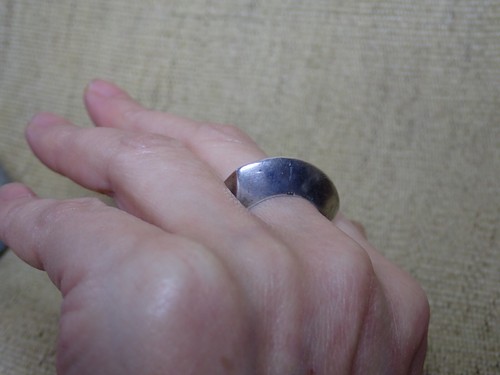 Designer Modernist Silberring Sterlingsilber gepunzt Statement Ring - Bild 6 von 13