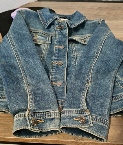 Cat & Jack 5T Denim Jacket Hand Painted Decorative Butterfly - Picture 4 of 8