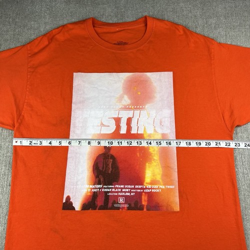 ASAP Rocky Injured Generation Testing T-shirt Men’s XL Orange Frank Ocean Rap - Picture 4 of 10