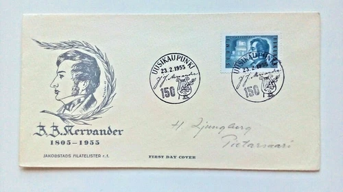FINLAND - FDC - 1955 - Cachet Pictorial Nervander