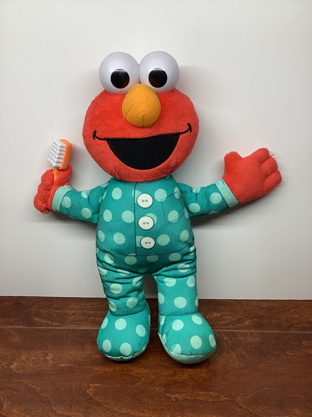 Sesame Street Brushy Brush Elmo 12 In Plush Talks Sings Brushy Tooth