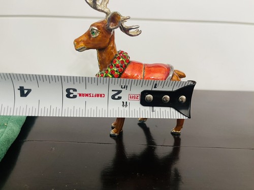 Secret Jewels by Rita G Reindeer Christmas Trinket Jewelry Holder - Picture 8 of 10