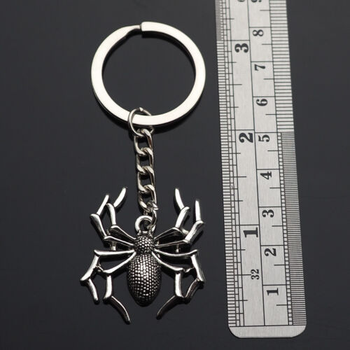 Spider Keychain Classic Style Halloween Silver Charm Key Chain Gift - Picture 2 of 6