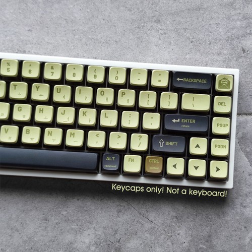 Retro Matcha Keycaps set PBT Dyesub Pudding for Cherry MX Mechanical Keyboards - Picture 2 of 10