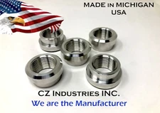 3/4" NPT QTY:5 ALUMINUM FEMALE WELD ON / WELD IN FLANGE FITTING BUNG, 3/4"-14