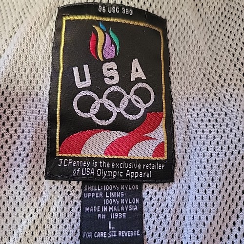 VTG 90s Olympic Windbreaker Jacket Lge Men Black Purple Blue Retro JC Penney USA - Picture 8 of 24