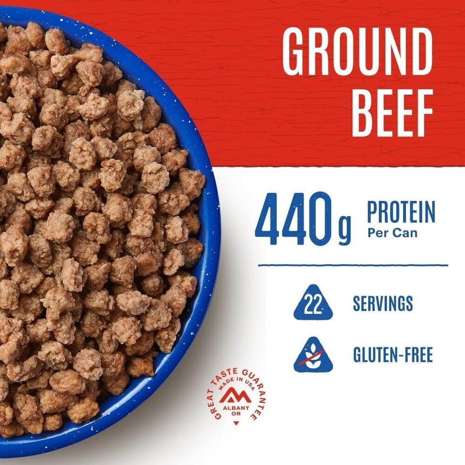 Cooked Ground Beef Freeze Dried Survival Emergency Food 10 Can Gluten