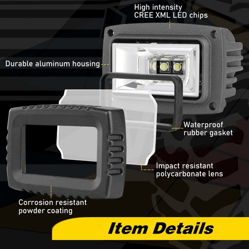 LED Work Light Bar Flood Spot Lights Driving Lamp Offroad Car Truck SUV 12V 24V - 第 23/194 張圖片