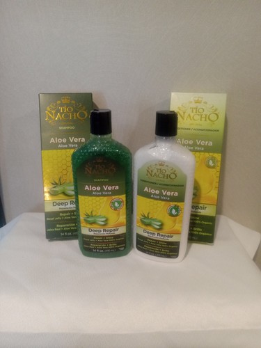 1 Set Tio Nacho Aloe Vera Deep Repair Shampoo & Conditioner, Repair + Shine - Picture 4 of 4