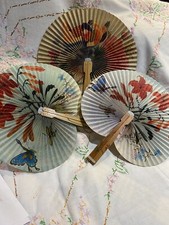 Vintage Chinese Shanghai Fans 3 In Total