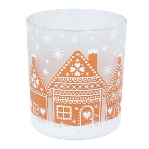 Gisela Graham - Lebkuchenhaus blickdichter Glas Nite Lite Topf - groß