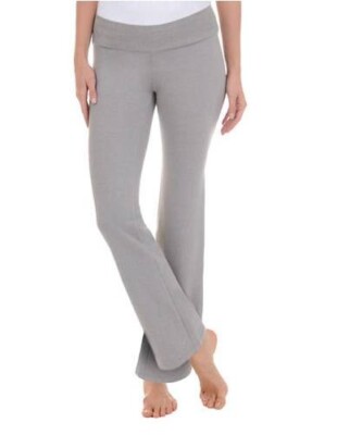 Danskin NEW Women's boot leg Relaxed French Terry Sweatpants Gray Size L