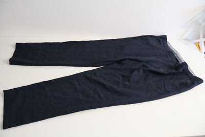 Marks & Spencer Mens Navy Wool Blend Trousers Size 42 REG