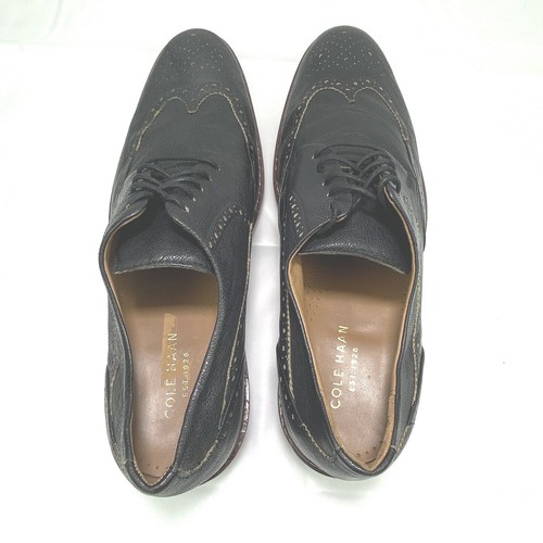 Cole Haan Warren Men's Shoes Size 11M Navy Blue Leather Wingtip Oxford C24112 - Picture 4 of 8