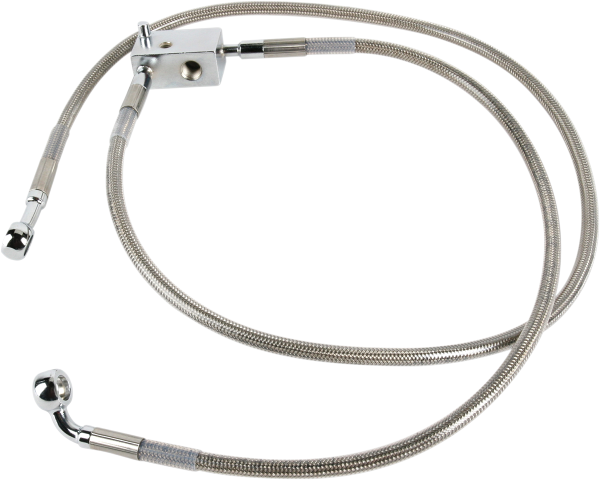 Drag Specialties Extended Length Stainless Steel Brake Line Kit eBay