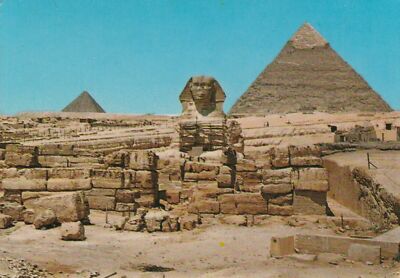 11317 Egypt Giza The Great Sphinx and Pyramids Kephren Mikerinos 1987