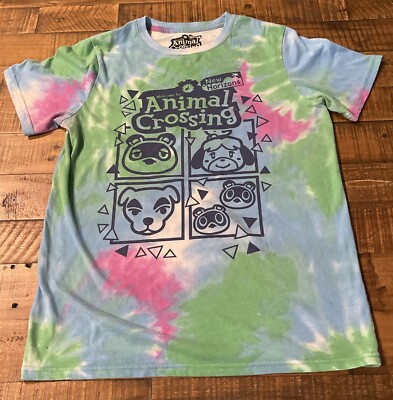 Animal Crossing T-Shirt Kids Size XL New Horizons Nintendo Tie Dye