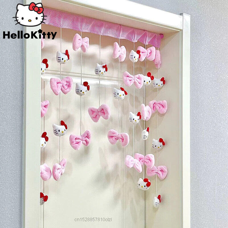 Sanrio Hello Kitty Cute Kawaii Door Curtain Plush Dolls Bedroom wall  Decoration