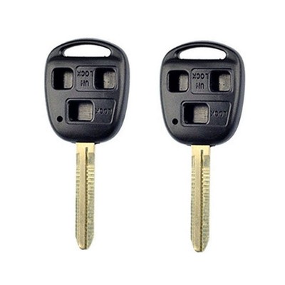 A Pair 3 Button Key Fob Case Key Shell Housing Fit For Toyota Fj