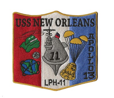 USS New Orleans LPH-11 NASA Apollo 13 movie US Navy space recovery ship patch
